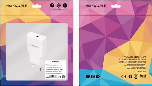 Cargador Nanocable 1xUSB-C PD 30W Blanco (10.10.2027) | 8433281016583 imagen 3