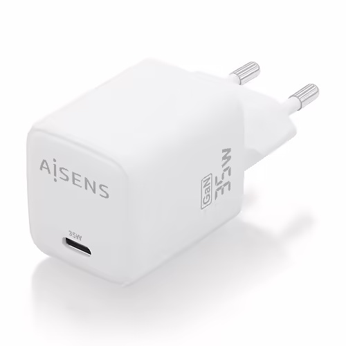 AISENS Cargador GaN 35W, 1xUSB-C PD3.0 QC4.0, Blanco | ASCH-35W1P016-W | 8436574709520 imagen 2