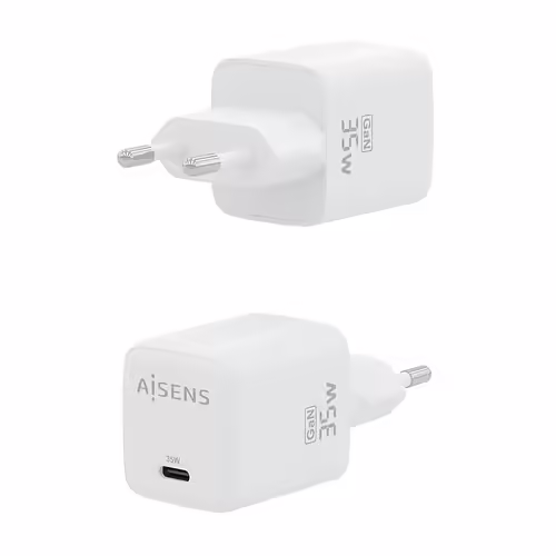 AISENS Cargador GaN 35W, 1xUSB-C PD3.0 QC4.0, Blanco | ASCH-35W1P016-W | 8436574709520 imagen 3