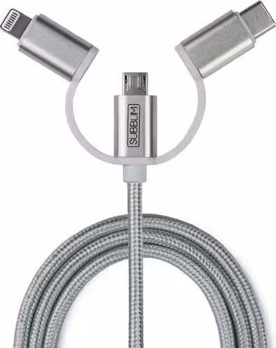 Cargador Pared SUBBLIM USB Cable 3en1 (SUB-CHG-1ZWC01) | 8436586740696 imagen 4