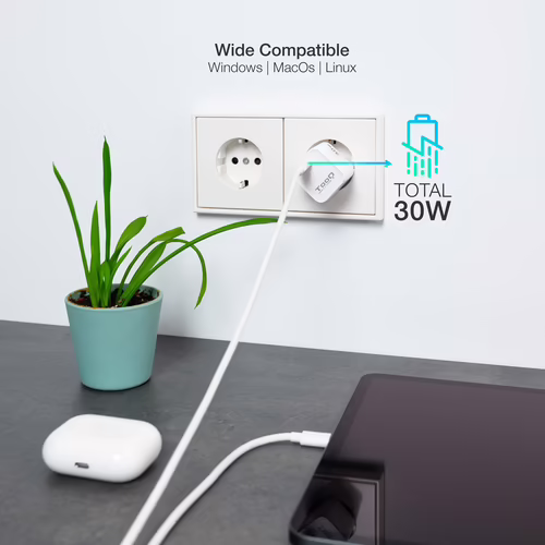 Cargador Pared TooQ 30W 1xUSB-C Blanco (TQWC-GANPD30WT) | 8433281012554 imagen 5