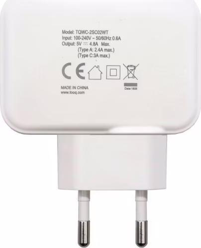 Cargador Pared TooQ USB-A/C 27W Blanco (TQWC-2SC02WT) | 8433281008359 imagen 3