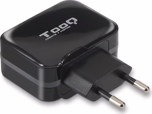 Cargador de Pared TooQ 17W 2xUSB-A Negro (TQWC-1S02) | 8433281007284 imagen 2