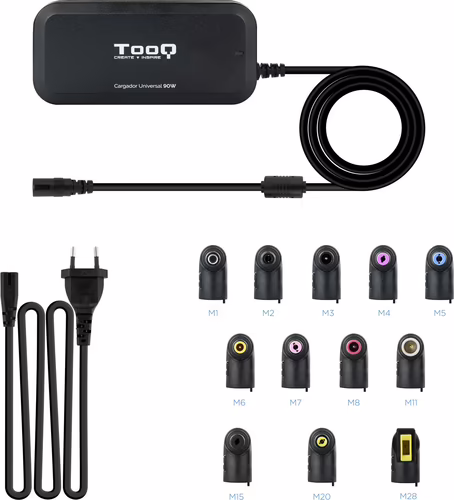 Cargador TooQ 90W 12 DC 2xUSB Negro (TQLC-90BS02AT) | 8433281007246 imagen 5