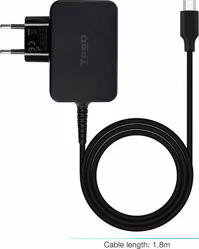 TooQ Cargador de portátil GAN USB-C PD 45W, Negro | TQLC-USBCGAN45PD | 8433281015234 imagen 2