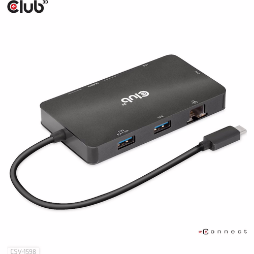Docking Station Club 3D 7en1 USB-C Negro (CSV-1598) | 8719214472528 imagen 2