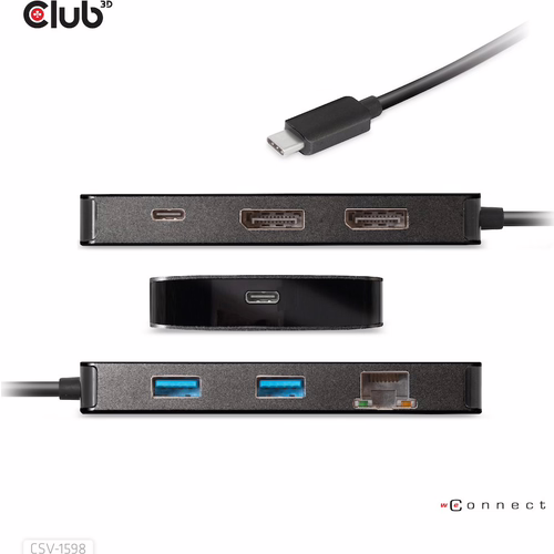 Docking Station Club 3D 7en1 USB-C Negro (CSV-1598) | 8719214472528 imagen 6