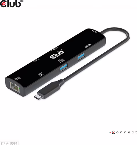 Docking Club 3D USB-C a USB-A/C/HDMI Negro (CSV-1599) | 8719214472566 imagen 4