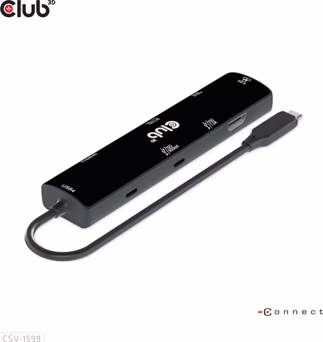 Docking Club 3D USB-C a USB-A/C/HDMI Negro (CSV-1599) | 8719214472566 imagen 5