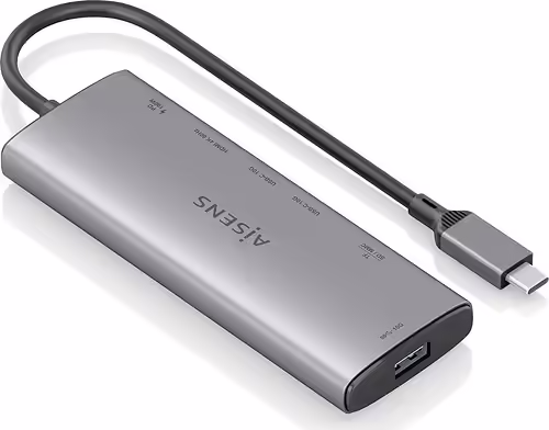 AISENS USB-C Dock 7 en 1, USB-C a 1xHDMI, 1xUSB-A 10G, 2xUSB-C 10G, 1xSD, 1xMicr | ASUC-7P031-GR | 8435739903599 imagen 2