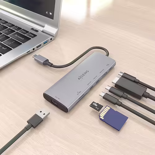 AISENS USB-C Dock 7 en 1, USB-C a 1xHDMI, 1xUSB-A 10G, 2xUSB-C 10G, 1xSD, 1xMicr | ASUC-7P031-GR | 8435739903599 imagen 5