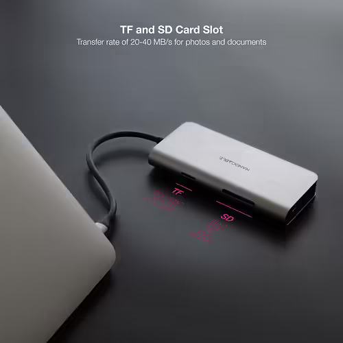 Nanocable Hub USB-C 8 en 1, Conversor USB-C 3.1 a 3xUSB-A 3.0 + HDMI 4K@60Hz + U | 10.16.4609 | 8433281015562 imagen 4