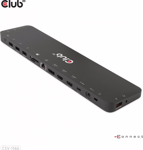 Docking Club 3D USB-C a 4xUSB-A/2xHDMI Negro (CSV-1566) | 0841615102310 imagen 5