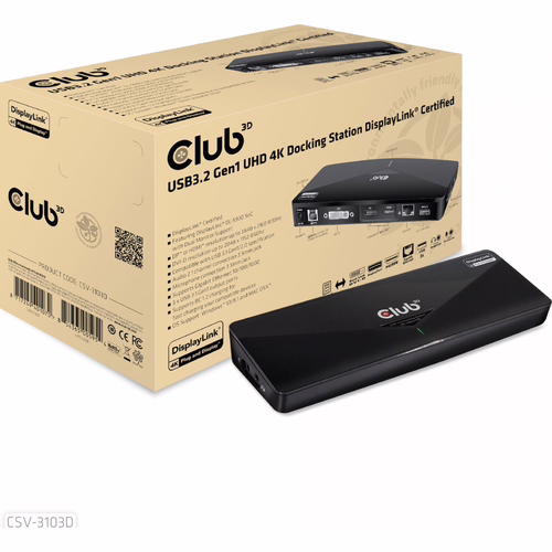 Docking Club 3D USB-A/DVI/DP/HDMI Negro (CSV-3103D) | 0854365005954 imagen 5