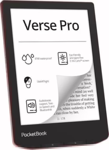 PocketBook Verse Pro lectore de e-book Pantalla táctil 16 GB Wifi Negro, Rojo | 7640152095009 imagen 3
