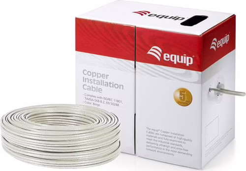 Cable EQUIP Cat.5e U/UTP AWG24 100m Blanco (EQ401458) | 4015867204986 imagen 4