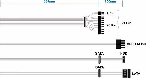 AISENS Fuente Alimentacion SFX 500W OEM, Plata | ASPC-500SFX-SEO | 8435739904060 imagen 4