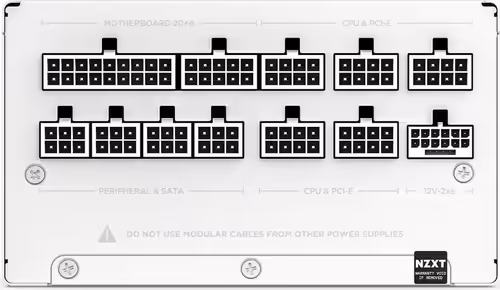 NZXT C850 Gold ATX 3.1 unidad de fuente de alimentación 850 W 24-pin ATX Blanco | PA-8G2BW-EU | 5056547206417 imagen 4