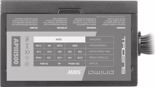 FUENTE ALIMENTACION 500W ANIMA 12CM ATX | APIII500 | 8437023608081 imagen 3