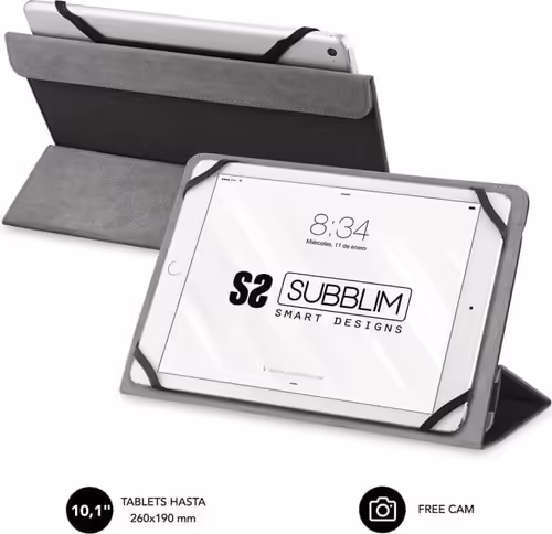 FUNDA TABLET SUBBLIM FREECAM CASE 10.1 NEGRO SUB-CUT-2FC001 | 8436586740832 imagen 2
