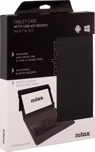 Funda+Teclado NILOX Universal 9.7-10.5`` Negra (NXFU001) | 8435099528616 imagen 9