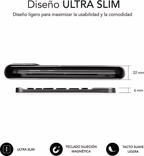 Funda+Teclado SUBBLIM BT 11`` Negra (SUBKT3-BTL340) imagen 2