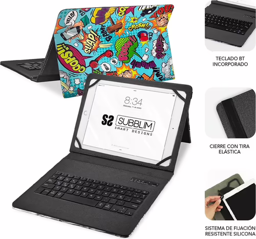 Funda+Teclado SUBBLIM 9.6``-11`` Còmic (SUBKT5-BTTC20) | 8436586742430 imagen 3