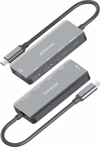 AISENS Hub USB 3.1 USB-C, USB-C/M-1xUSB-C PD 100W+1xUSB-C USB3.0/H+1xUSB-C USB2. | A109-0946 | 8435739903353 imagen 3