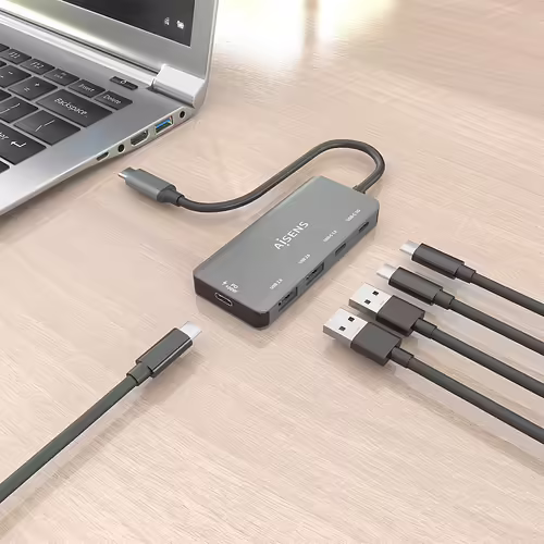 AISENS Hub USB 3.1 USB-C, USB-C/M-1xUSB-C PD 100W+1xUSB-C USB3.0/H+1xUSB-C USB2. | A109-0946 | 8435739903353 imagen 5