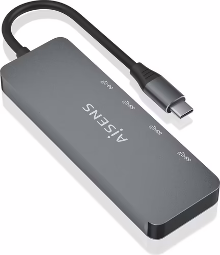 Hub AISENS USB-C a 2xUSB-A/2xUSB-C Gris (A109-0694) | 8436574708141 imagen 2