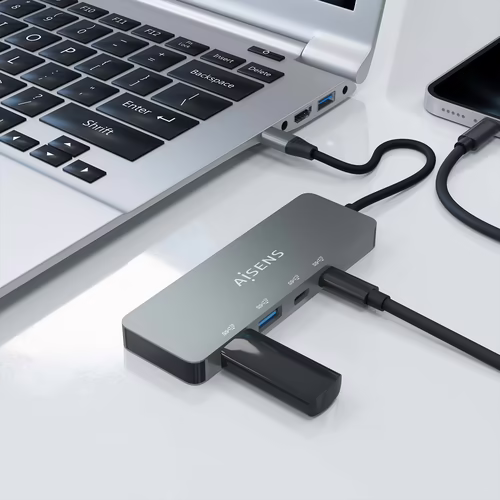 Hub AISENS USB-C a 2xUSB-A/2xUSB-C Gris (A109-0694) | 8436574708141 imagen 5