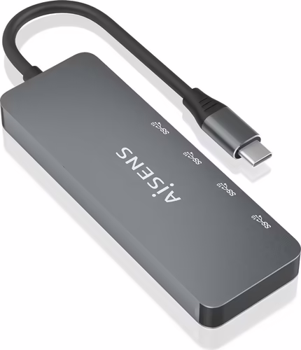 Hub AISENS USB-C a 4xUSB-C Gris (A109-0695) | 8436574708158 imagen 2