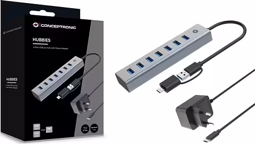 Conceptronic HUBBIES21GP hub de interfaz USB 3.2 Gen 1 (3.1 Gen 1) Type-A 5000 M | 4015867238318 imagen 4