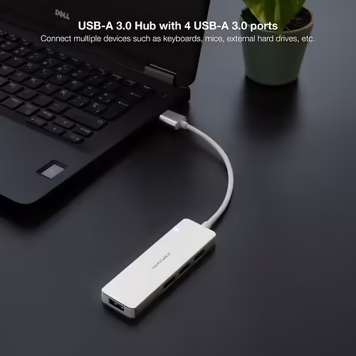 Nanocable Hub USB-A 3.0. a 4xUSB3.0, USB-A/M-USB 3.0/H, Aluminio, Color Plata, 1 | 10.16.4602 | 8433281015517 imagen 3
