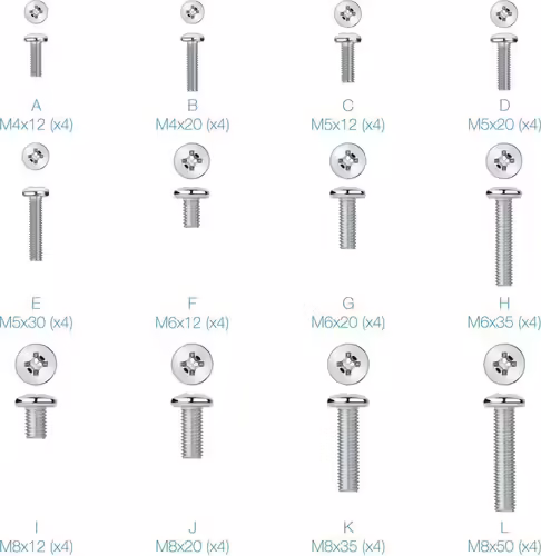 Kit montaje universal tooq para pantallas 68 piezas | SSK4820 | 8433281009837 imagen 2