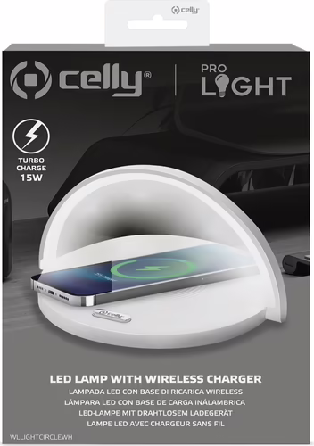 Lámpara CELLY Cargador Wireless 15W (WLLIGHTCIRCLEWH) imagen 5
