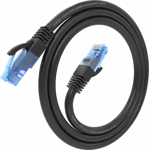 Cable AISENS RJ45 Cat.6 UTP CCA 75cm Negro (A135-0842) | 8435739900710 imagen 2