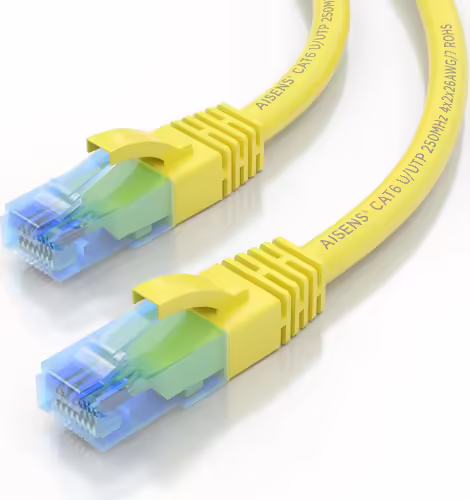AISENS Cable De Red Latiguillo RJ45 Cat.6 UTP AWG26 CCA, Amarillo, 25 cm | A135-0829 | 8435739900581 imagen 3