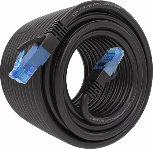 Cable AISENS RJ45 Cat.6 UTP CCA 20m Negro (A135-0852) | 8435739900819 imagen 2