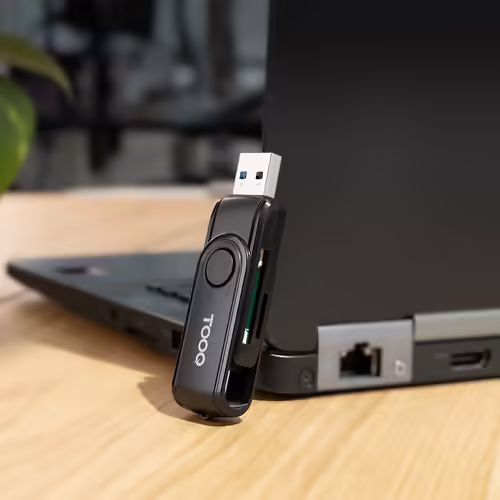 Lector de Tarjetas TooQ USB-A USB-C Negro (TQR-3003B) | 8433281016286 imagen 2