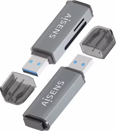 Lector Tarjetas AISENS USB-A 3.0 Gris (ASCR-2A09-GR) | 8435739903315 imagen 3
