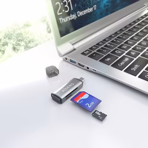 Lector Tarjetas AISENS USB-C 3.0 Gris (ASCR-2C10-GR) | 8435739903322 imagen 5