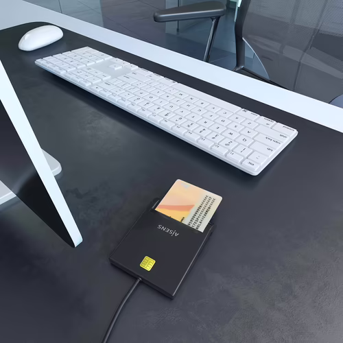 AISENS Lector de Tarjeta Inteligente DNI USB-C, Negro | ASCR-SN06-BK | 8436574709315 imagen 4