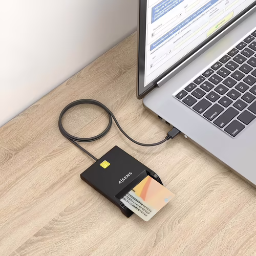AISENS Lector de Tarjeta Inteligente DNI USB-C, Negro | ASCR-SN06-BK | 8436574709315 imagen 5
