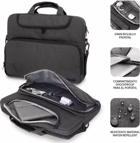 SUBBLIM MaletÍn Ordenador Air Padding Laptop bag 13,3-14`` Gris Oscuro | SUBLB-4APLB50 | 8436586742195 imagen 2