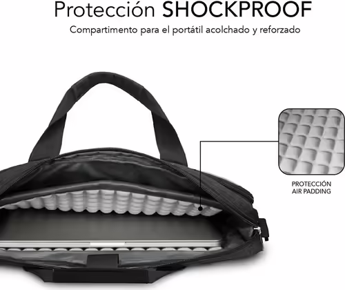 SUBBLIM MaletÍn Ordenador Air Padding Laptop bag 13,3-14`` Gris Oscuro | SUBLB-4APLB50 | 8436586742195 imagen 3