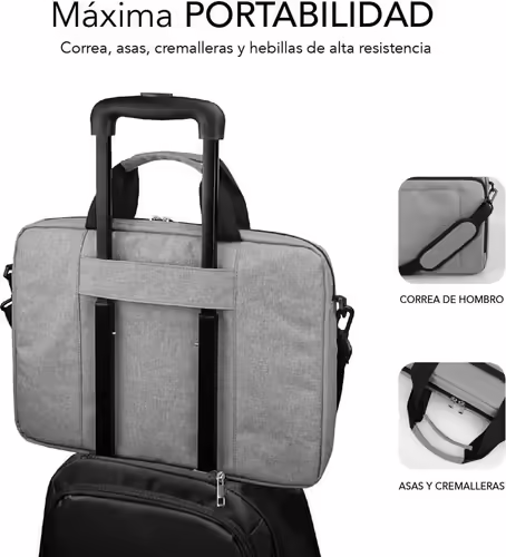 Maletin SUBBLIM MaletÍ­n Ordenador Air Padding Laptop bag 15,6P Gris | SUB-LB-4APLB10 | 8436586741624 imagen 4