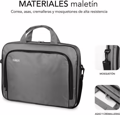 MALETIN SUBBLIM OXFORD LAPTOP BAG PARA PORTATILES HASTA 15.4P 16P GRIS SUB-LB-1O | SUB-LB-1OLB051 | 8436586741266 imagen 3