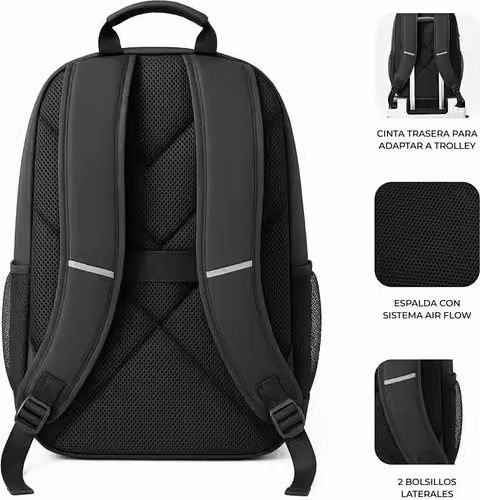 SUBBLIM Nomad Xpand Air Padding mochila City backpack Negro Poliéster reciclado | SUBBP-5NXAP01 | 8436586743697 imagen 4