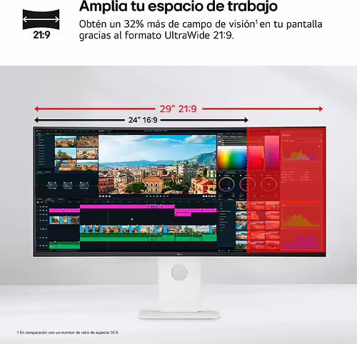 Monitor LG 40`` Ultrawide 5K2K Nano IPS Curvo(40U990A-W) | 0195174122365 imagen 4